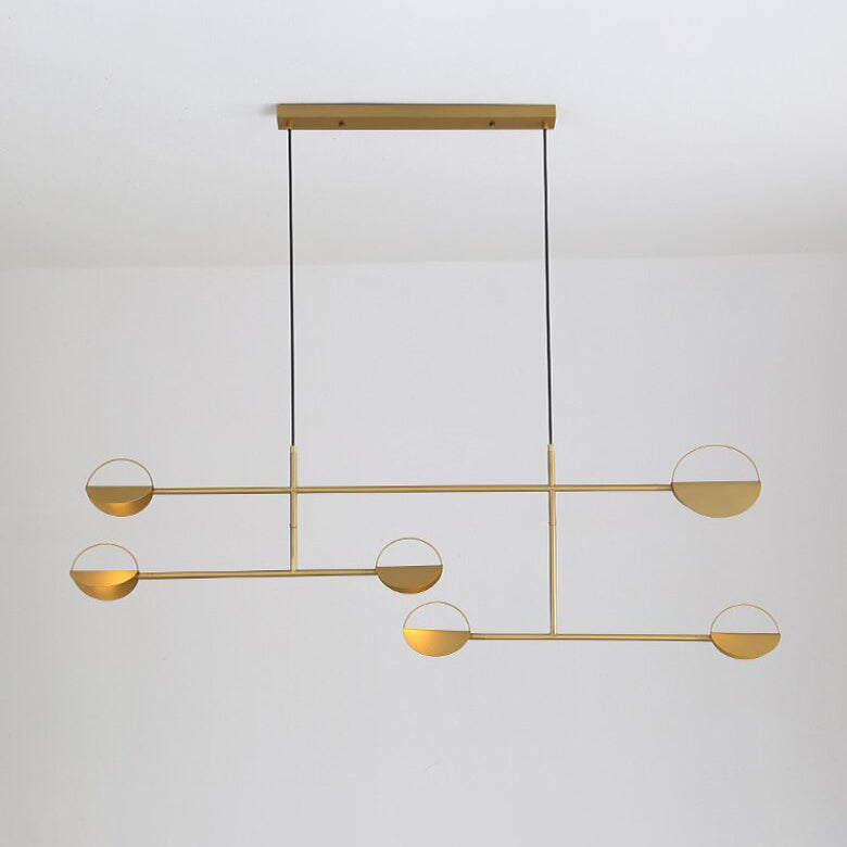 Gold Minimalist Circular Design Chandelier
