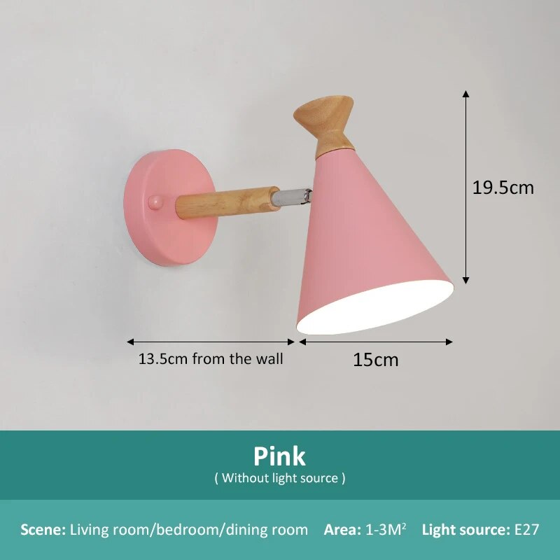Nordic Solid Wood Wall Sconce