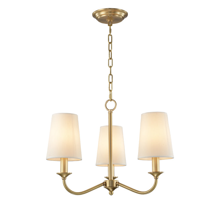 Gold Chandelier with Royal Shades