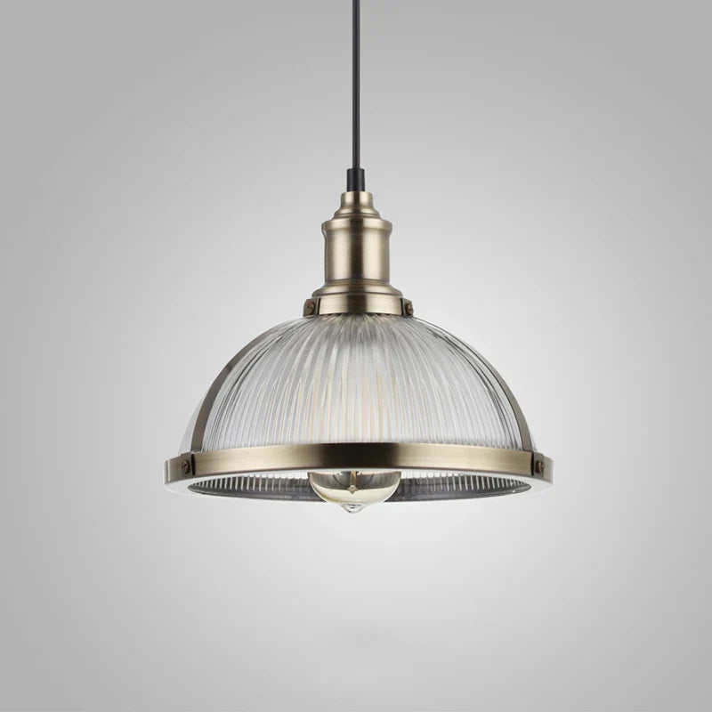 Vintage Glass Pendant Light Fixture - Loft Style LED Hanging Lamp for Dining Room & Office E27
