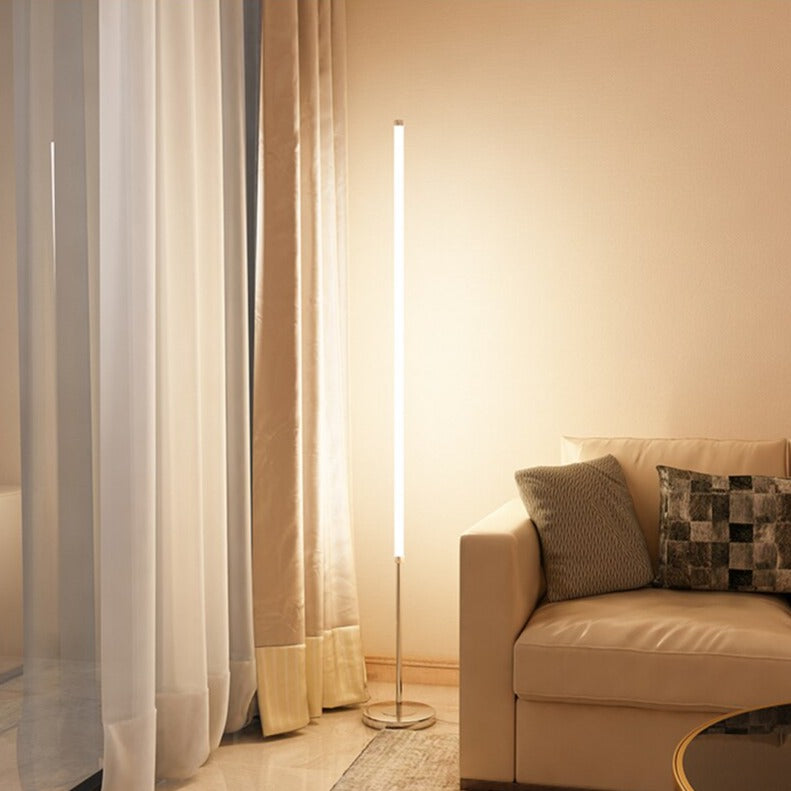 Gold Minimalist LED Floor Lamp - Modern Design