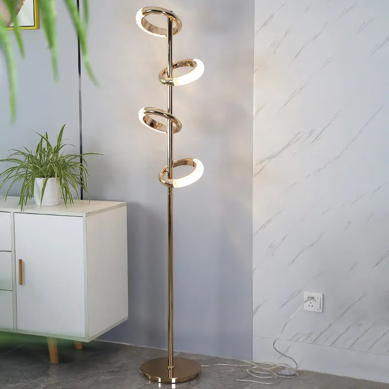 Modern LED Floor Lamp in Iron and Acrylic for Interior Decor