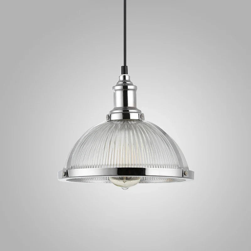 Vintage Glass Pendant Light Fixture - Loft Style LED Hanging Lamp for Dining Room & Office E27