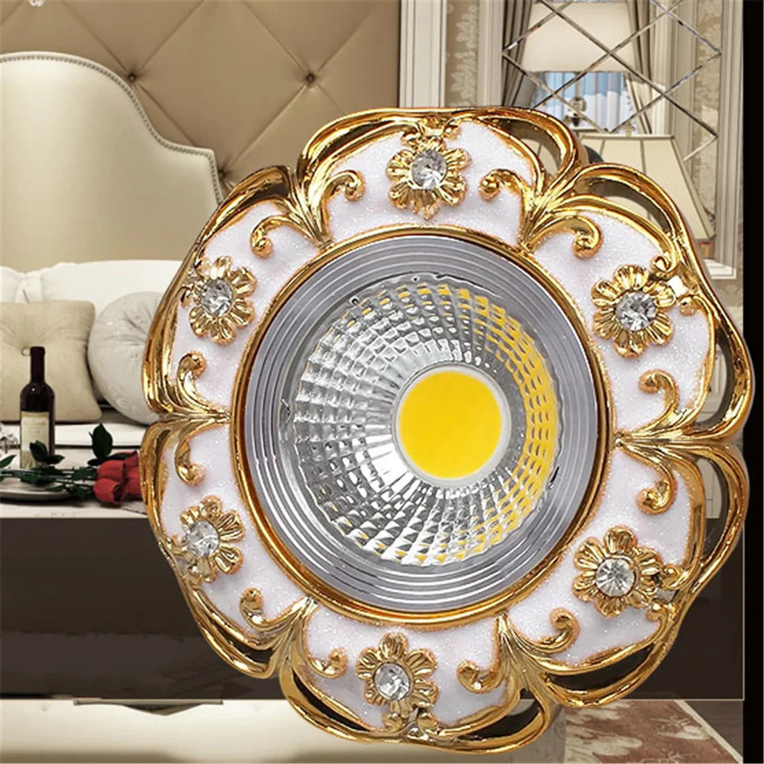 Luxury Crystal Inset LED Recessed Light Fixture