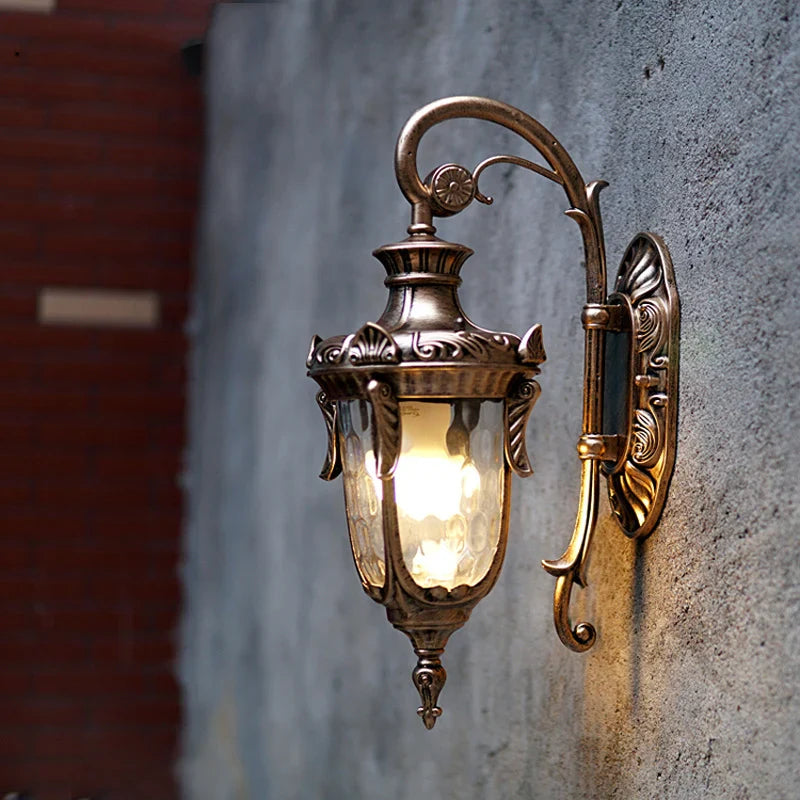 Retro American Style Waterproof Outdoor Wall Sconce