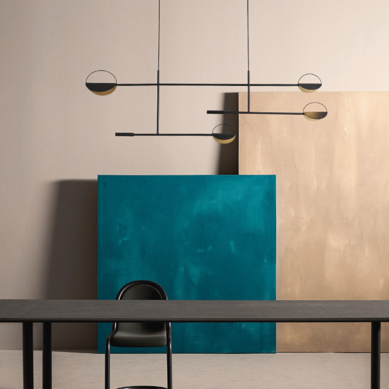 Gold Minimalist Circular Design Chandelier