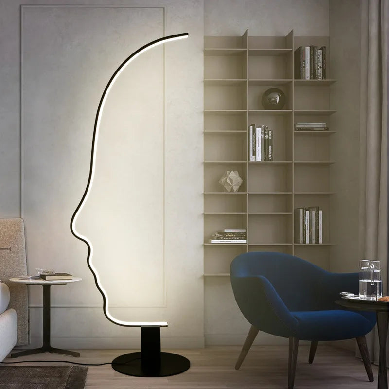 Human Face Nordic LED Floor Lamp