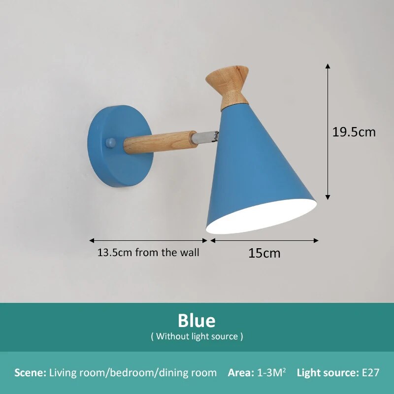 Nordic Solid Wood Wall Sconce