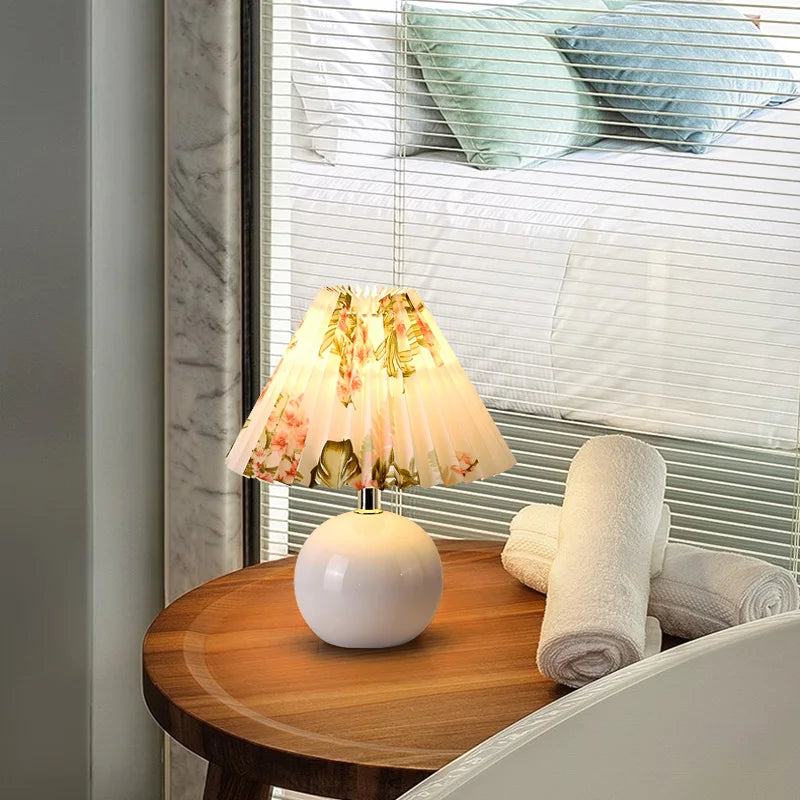 Modern Ceramic Nightstand Lamp for Office & Creative Nightlight