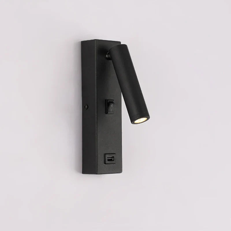 Modern Rotating LED Spotlight with Metal Switch for Reading