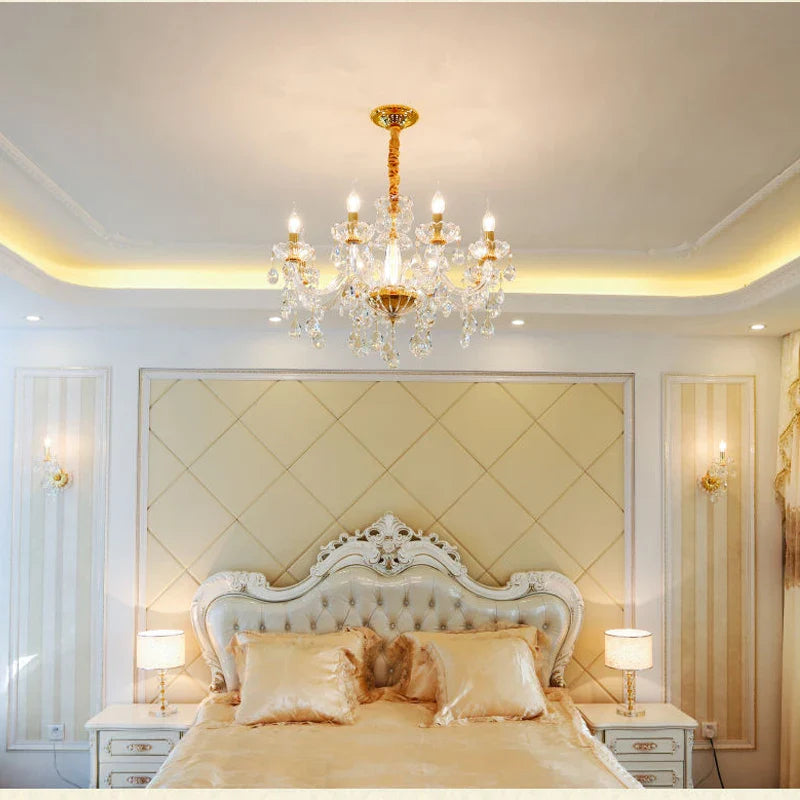 European Transparent Crystal Chandelier for Luxurious Lighting