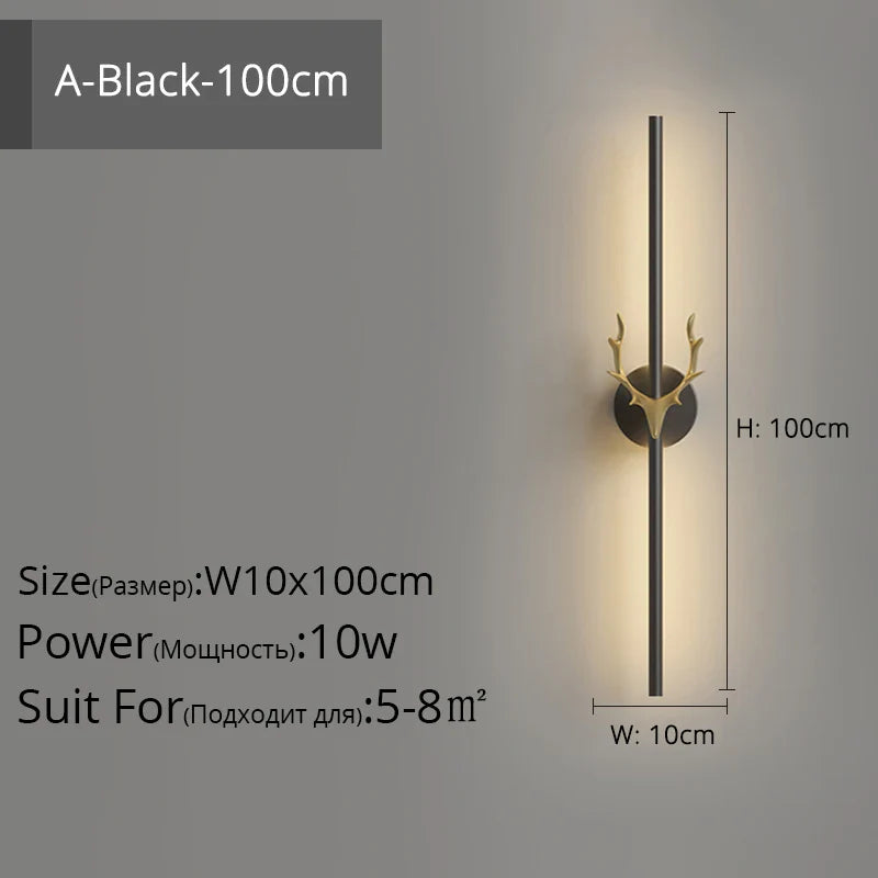 Modern Minimalist Nordic LED Wall Sconce Bedside Lamp