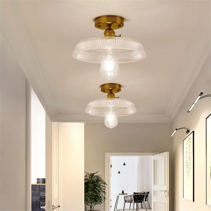 Nordic Vintage Modern Glass Ceiling Light Fixture