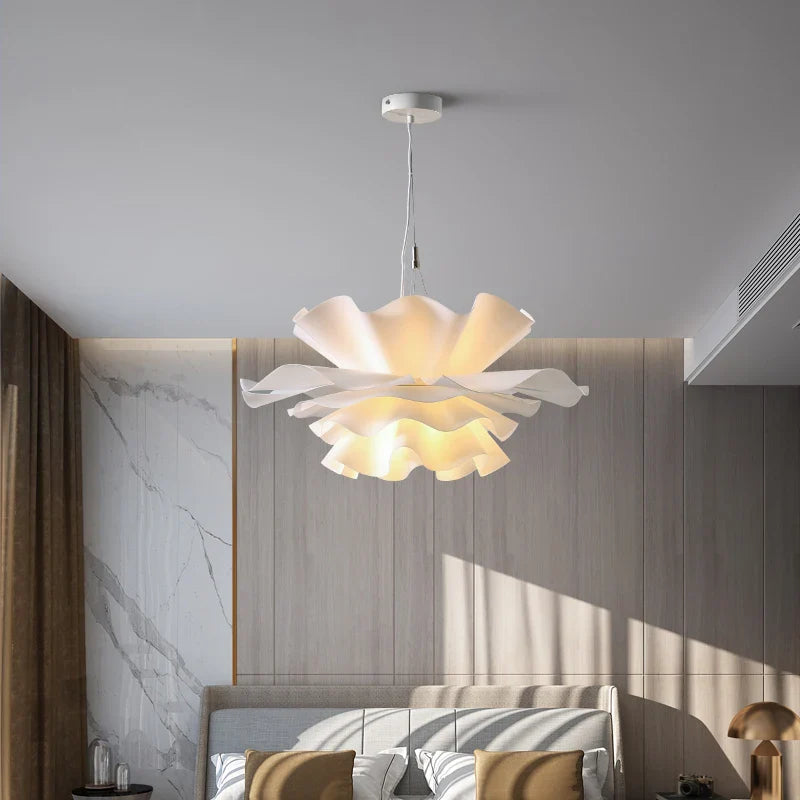 Nordic White Flower Pendant Light for Bedroom, Living Room & Dining