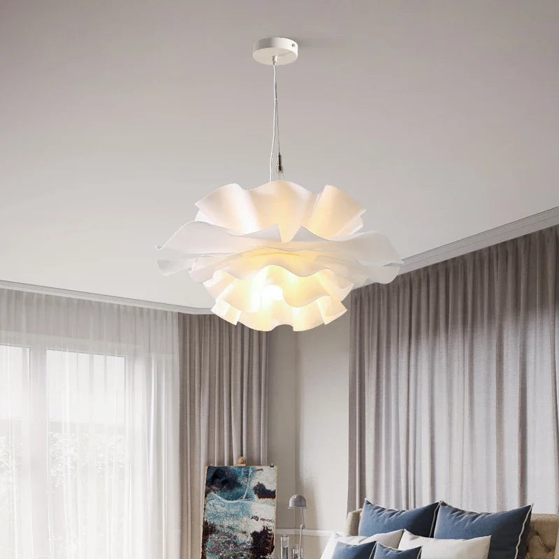 Nordic White Flower Pendant Light for Bedroom, Living Room & Dining