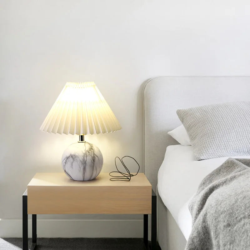 Modern Ceramic Nightstand Lamp for Office & Creative Nightlight