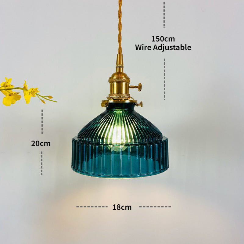 Retro Glass Shade Pendant Light by Casbelle