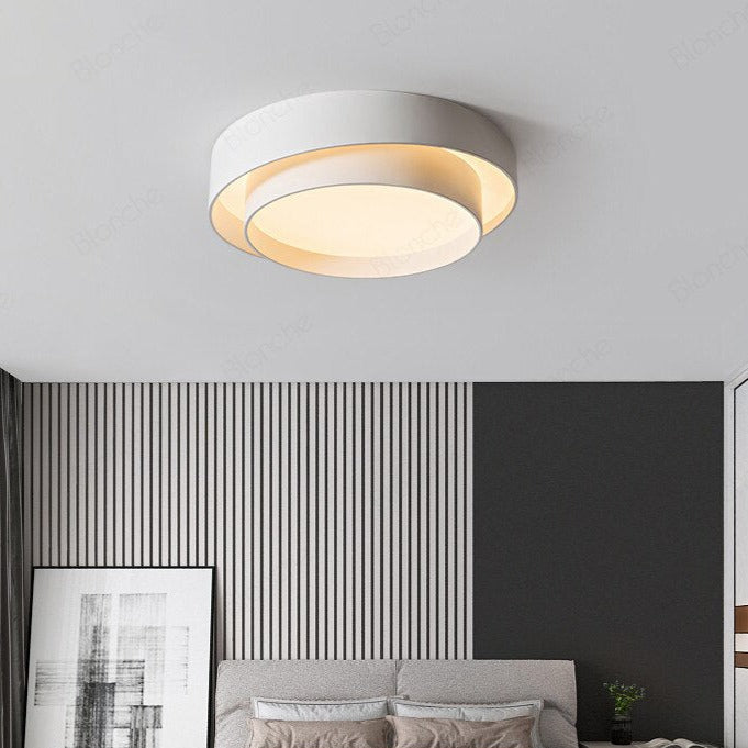 Modern LED Ceiling Light with Dual Round Shades - Isaiah