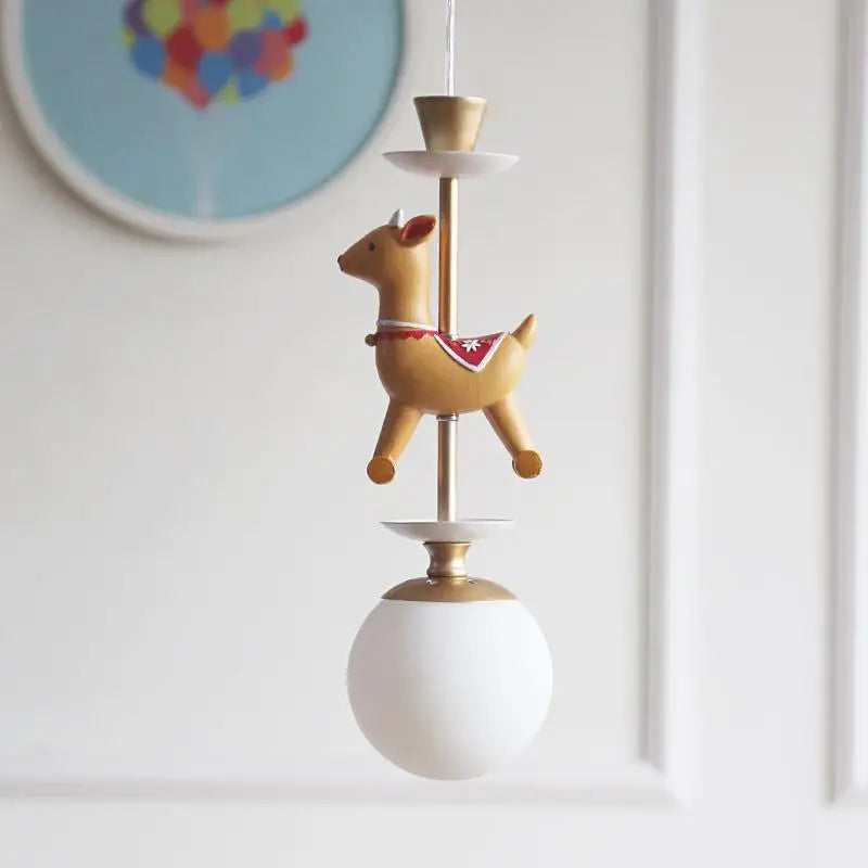 Modern Wooden Hanging Bedside Lamp for Kids