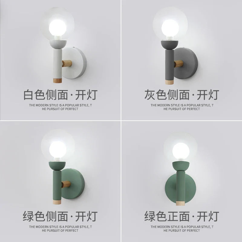Creative Nordic Glass Bedside Lamp for Living Room & Hotel