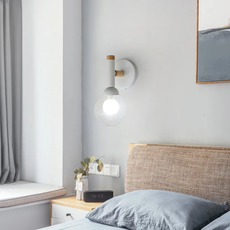 Creative Nordic Glass Bedside Lamp for Living Room & Hotel