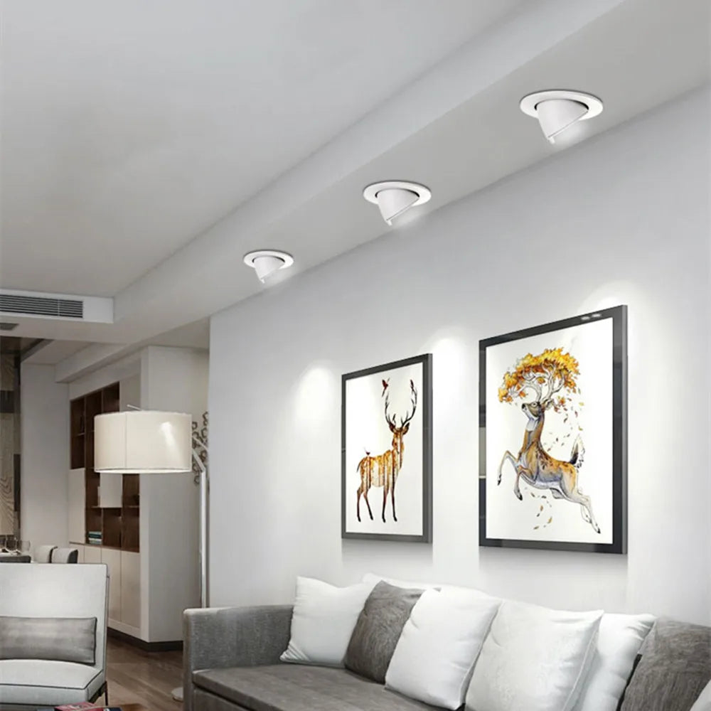 Adjustable 360° Dimmable LED Recessed Downlight for Dining & Living Room