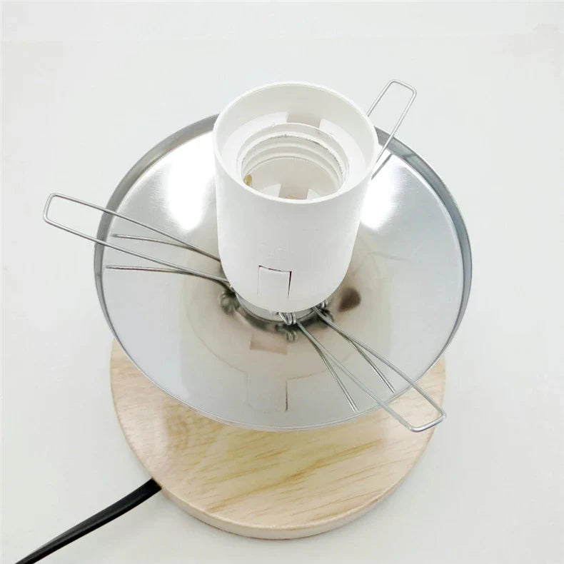 Vintage Wooden Desk Lamp with LED Eye Protection