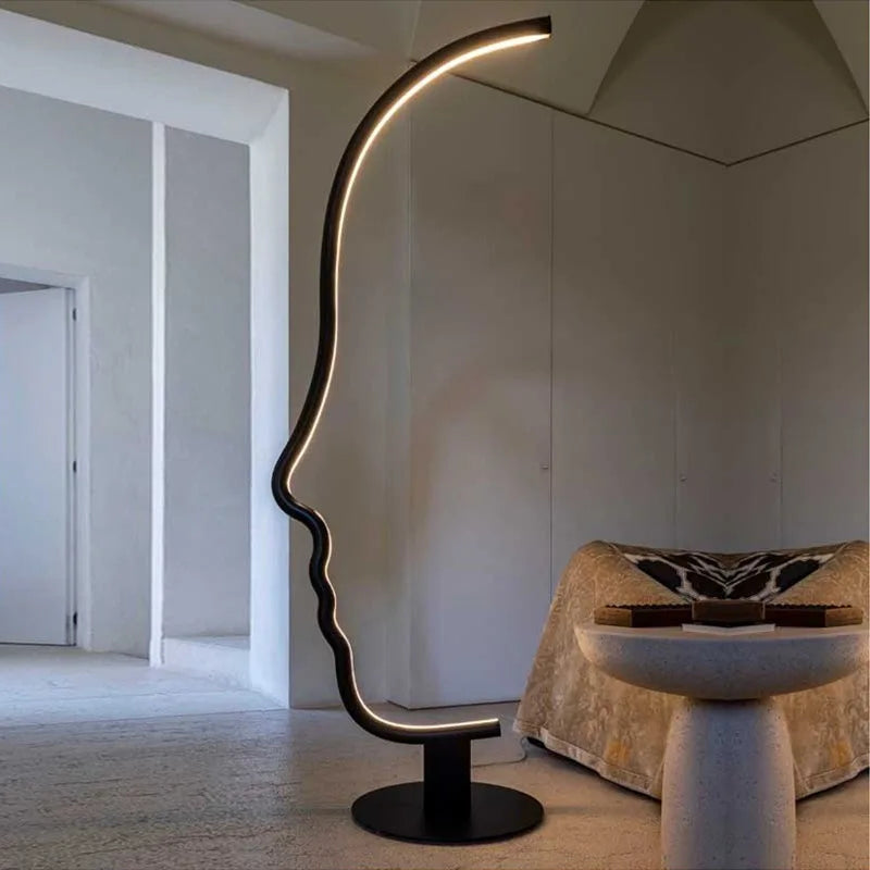 Human Face Nordic LED Floor Lamp