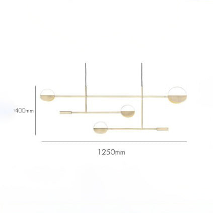 Gold Minimalist Circular Design Chandelier