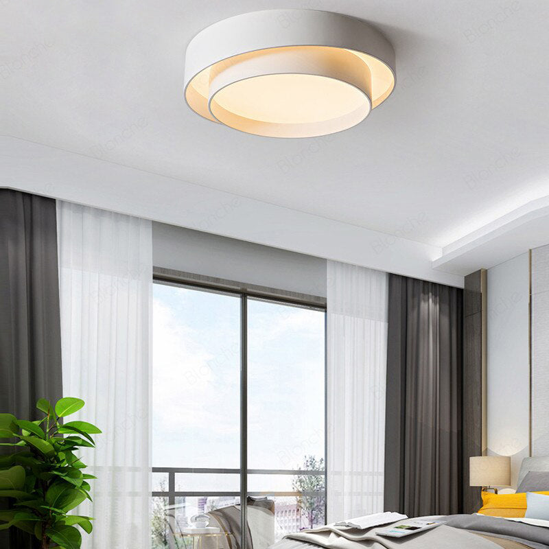 Modern LED Ceiling Light with Dual Round Shades - Isaiah