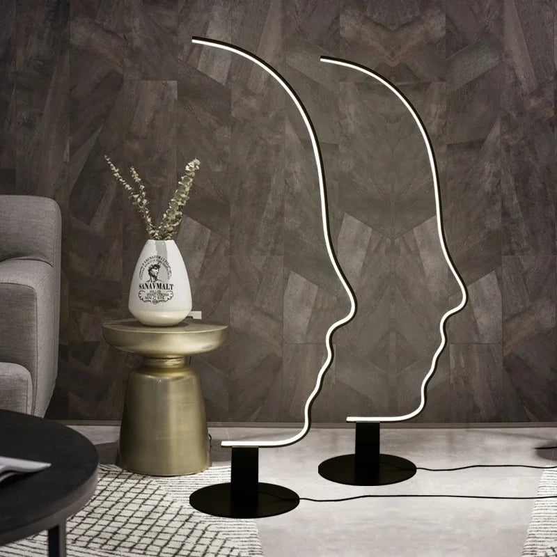 Human Face Nordic LED Floor Lamp