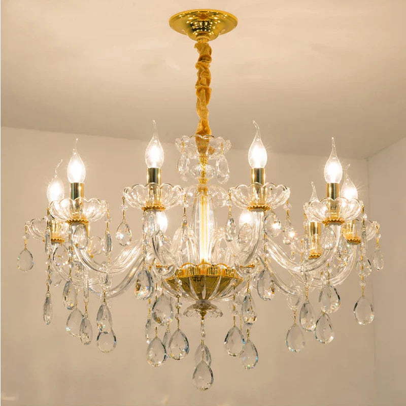 European Transparent Crystal Chandelier for Luxurious Lighting