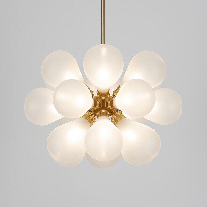 Modern Glass Ball Chandelier with Multiple Spheres