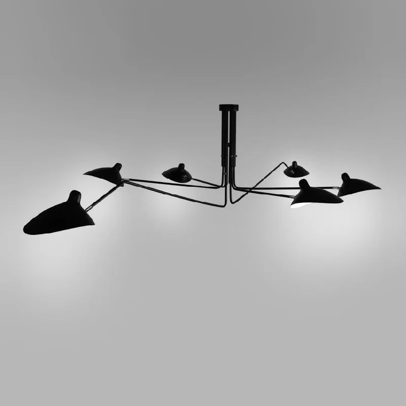 Vintage Industrial Nordic Iron Spider LED Chandelier