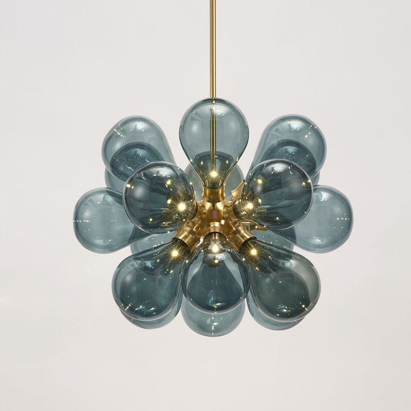 Modern Glass Ball Chandelier with Multiple Spheres