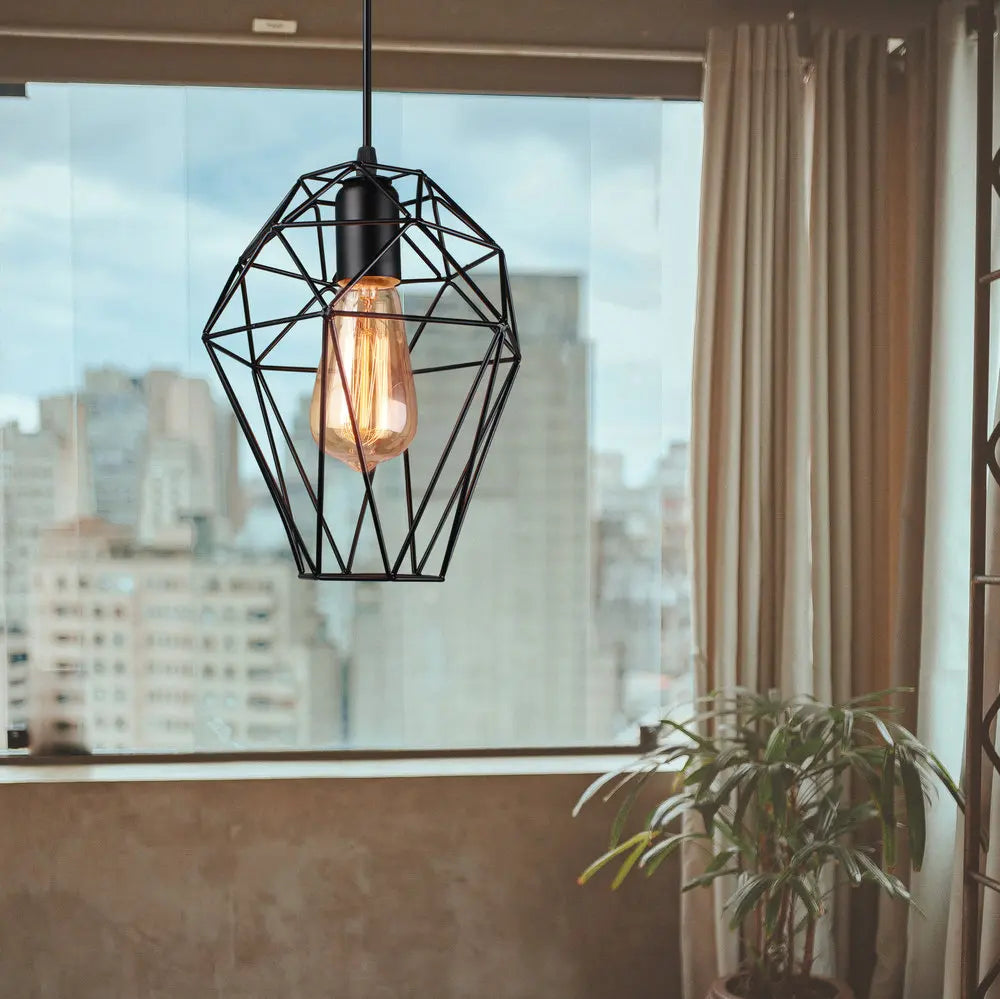 Modern Vintage Birdcage Diamond Pendant Light