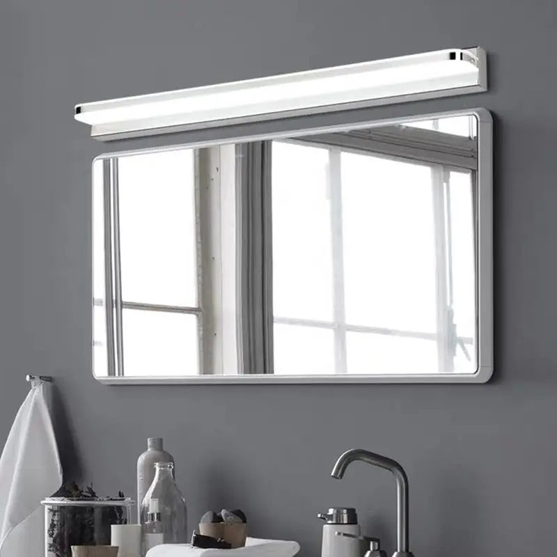Modern LED Bathroom Mirror Light - Stainless Steel Sconces 42/62/72/120cm AC85-265V Black & White
