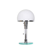 lampe de bureau design led en acier inoxydable wilhelm wagenfeld bauhaus