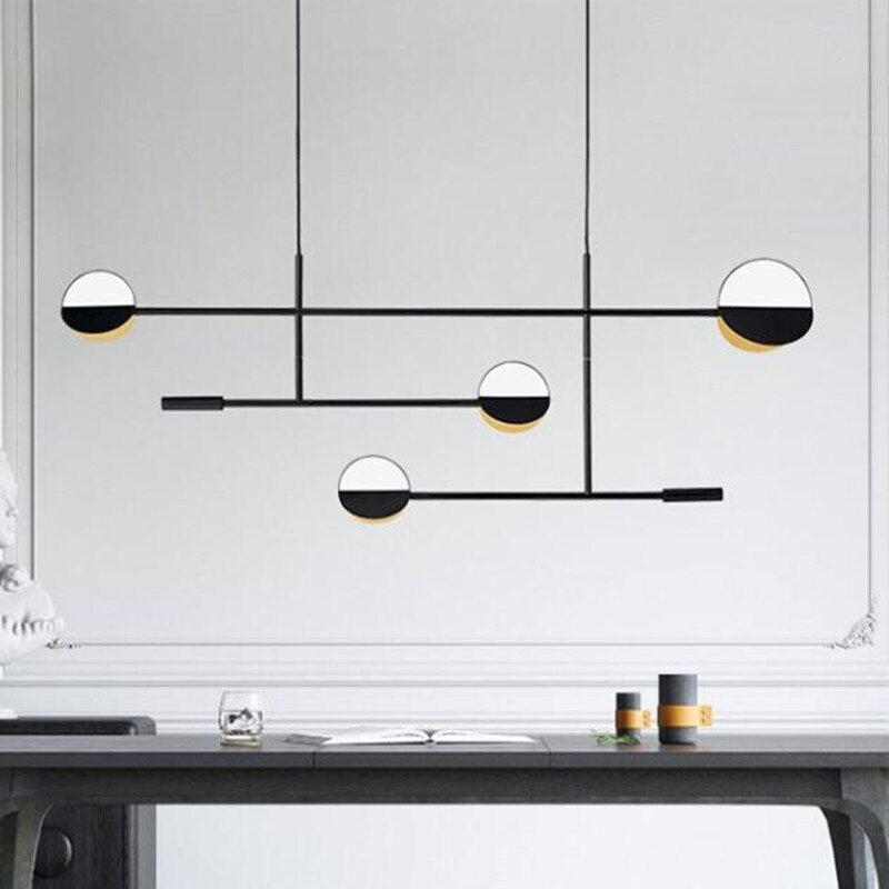 Gold Minimalist Circular Design Chandelier