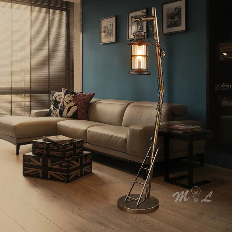 Vintage Industrial Floor Lamp for Cozy and Unique Décor