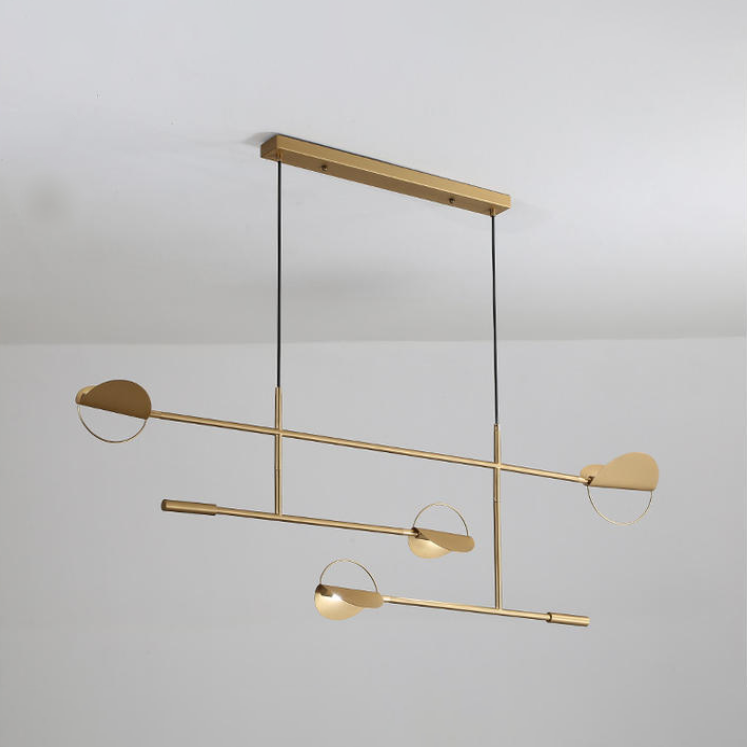 Gold Minimalist Circular Design Chandelier