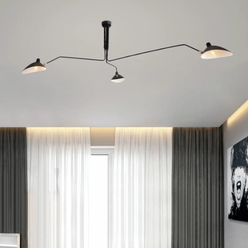 Vintage Industrial Nordic Iron Spider LED Chandelier