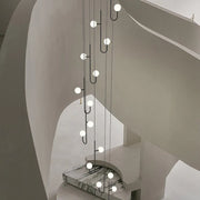 Modern Luxury Spiral Staircase LED Ceiling Chandelier