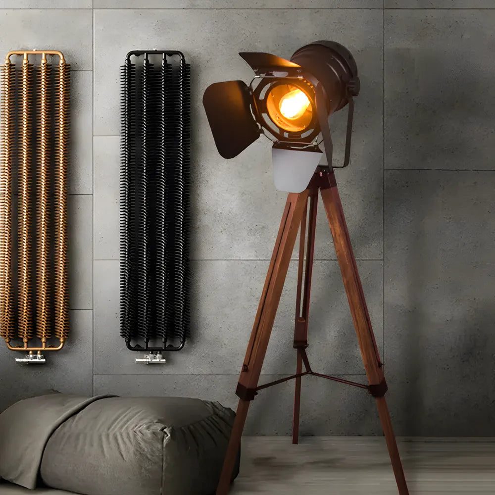 Rustic Vintage Industrial Floor Lamp for Living Room & Office