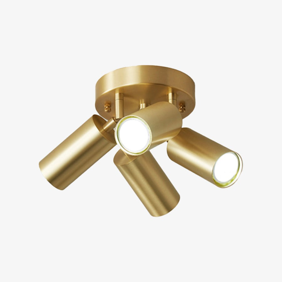 Modern Ceiling Light with Adjustable Gold Spotlights Finn
