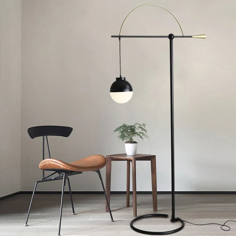Creative Minimalist Fishing Floor Lamp for Indoor Use