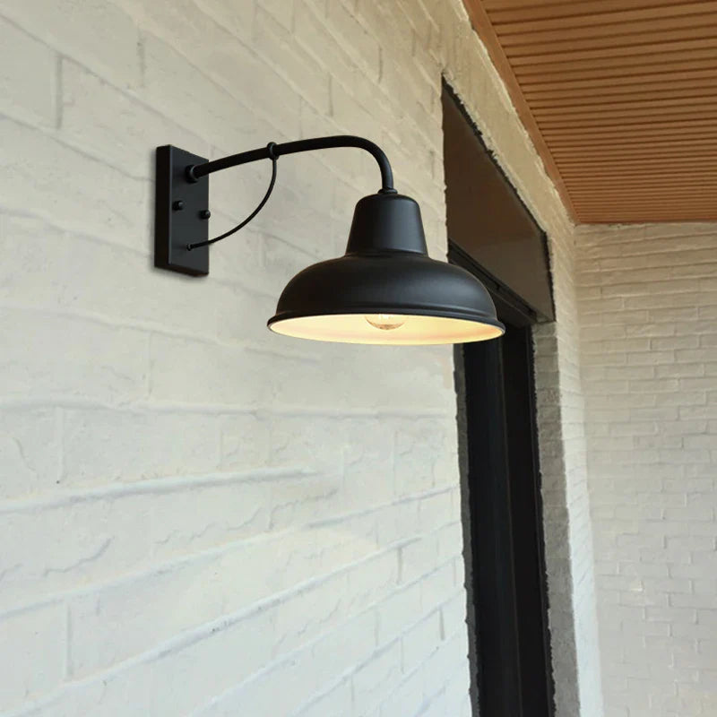 Vintage Iron Outdoor Wall Sconce for Garden Patio Cafe