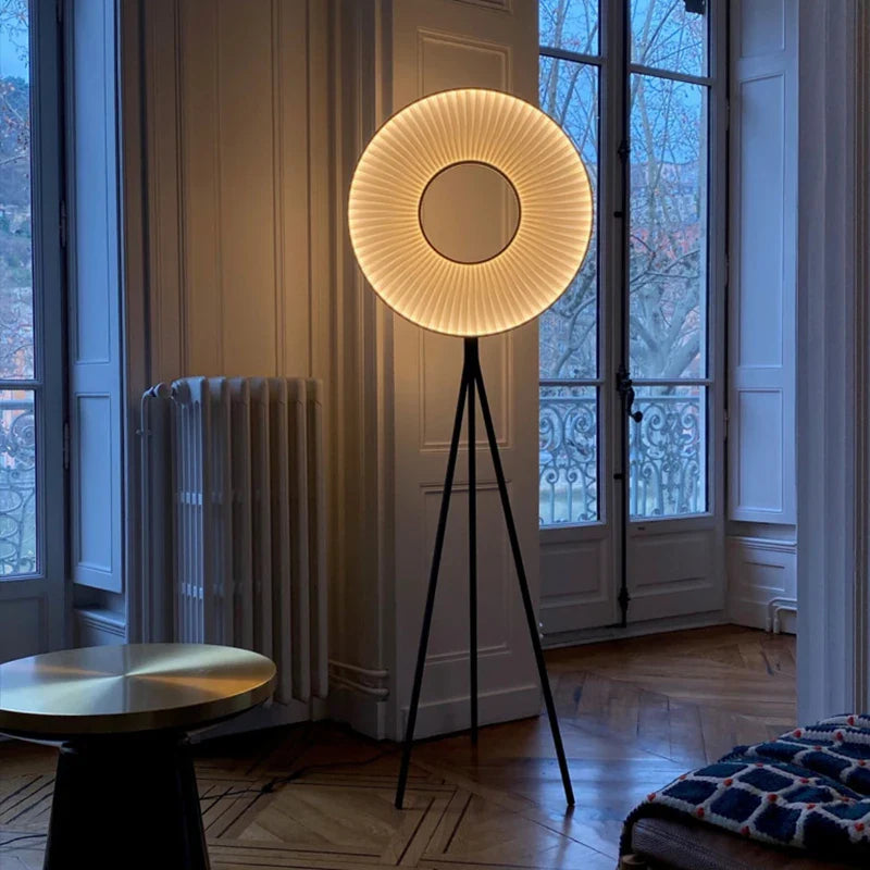 Creative Nordic Floor Lamp with Pleated Fabric