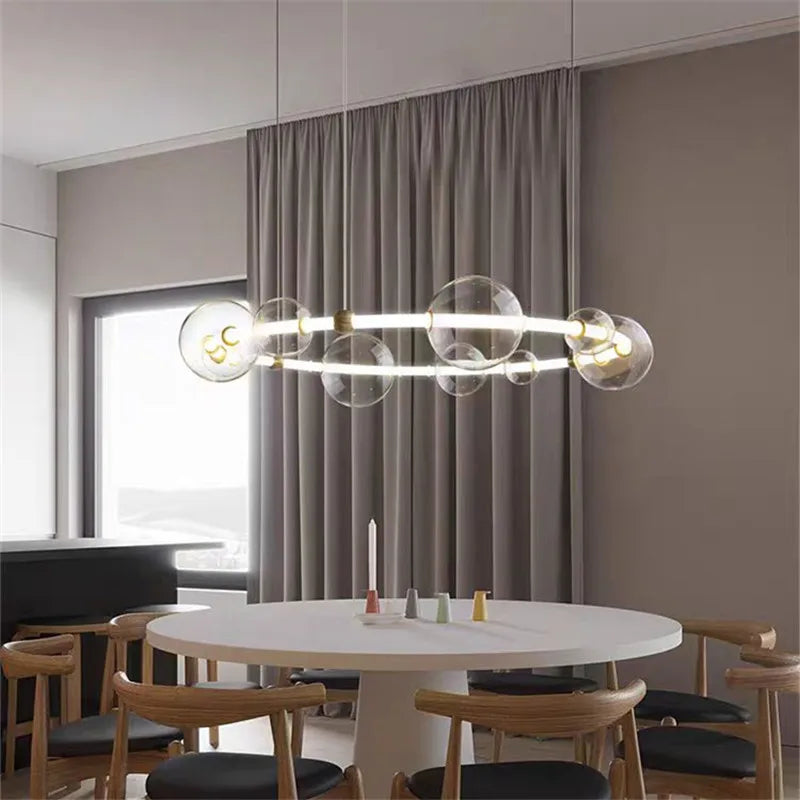 Luxury Bubble Long Strip LED Lighting with Creative Clear Glass