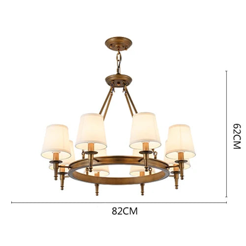 Retro American Ceiling Lamp for Home Living Room Dining Decor